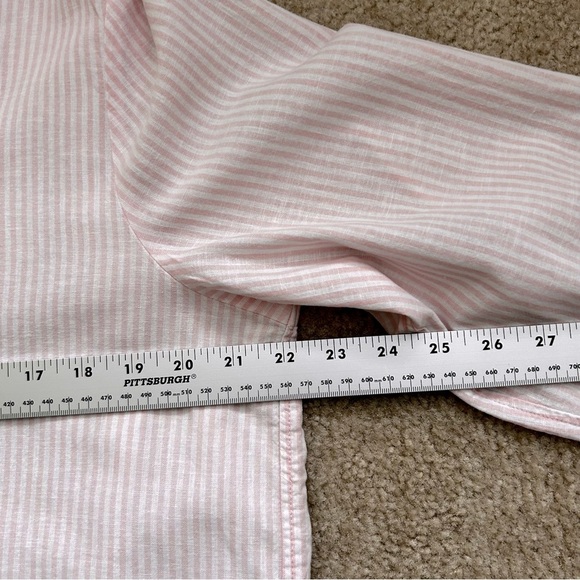 H&M Linen/Cotton Striped Long Sleeve Button Down Shirt - Picture 6 of 7